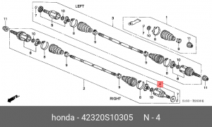 ШРУС 42320S10305 HONDA