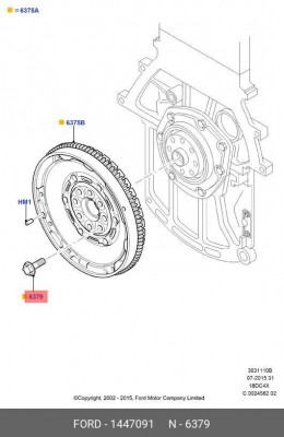 Болт крепления 1 447 091 FORD