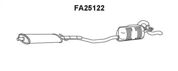 Глушитель выхлопных газов конечный FA25122 VENEPORTE