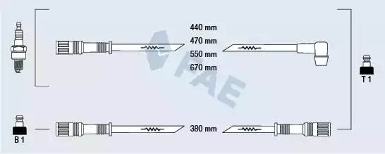 Ккомплект проводов зажигания 83490 FAE