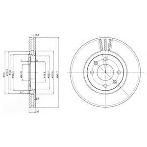 Тормозной диск BG2872 DELPHI