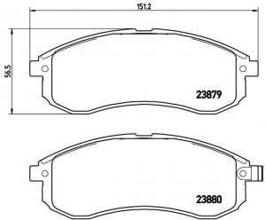 Комплект тормозных колодок, диско P54033 BREMBO