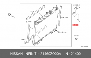 Радиатор охлаждения ДВС 21460ZQ00A NISSAN