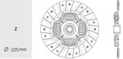 Диск сцепления VW25 VALEO PHC