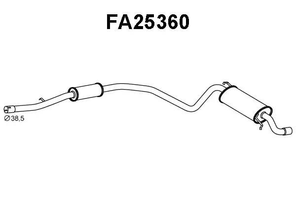 Глушитель выхлопных газов конечный FA25360 VENEPORTE
