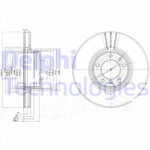 Тормозной диск BG9005 DELPHI