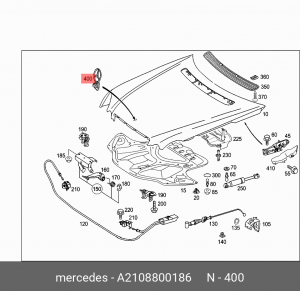Эмблема A 210 880 01 86 MERCEDES BENZ
