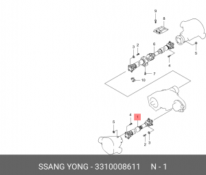 Вал карданный 3310008611 SSANG YONG