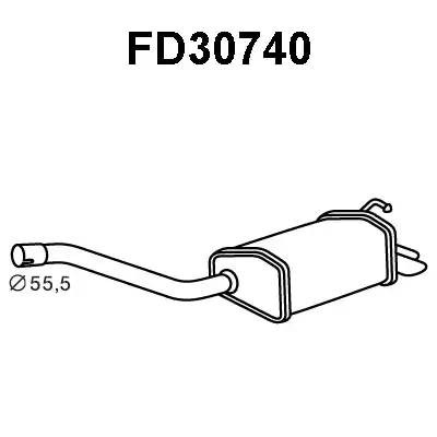 Глушитель выхлопных газов конечный FD30740 VENEPORTE