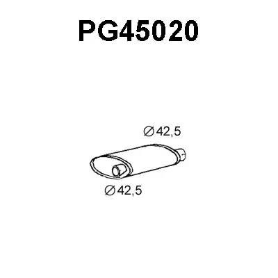 Предглушитель выхлопных газов PG45020 VENEPORTE