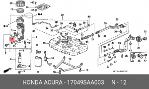 Деталь 17049SAA003 HONDA