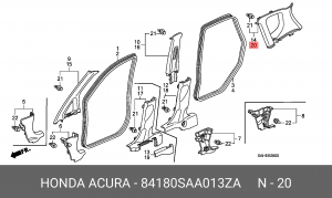 Облицовка стойки кузова 84180SAA013ZA HONDA