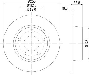 Тормозной диск MDC1480 MINTEX