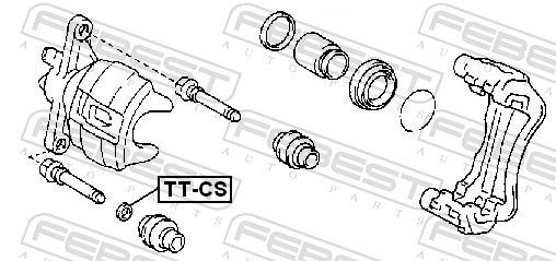 Заглушка направляющей втулки тормозного суппорта TT-CS FEBEST