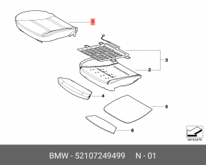 Обивка сиденья 52 10 7 249 499 BMW