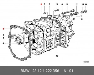 Прокладка 23121222356 BMW