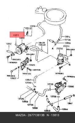 Клиновой ремень 2677-13-813B MAZDA
