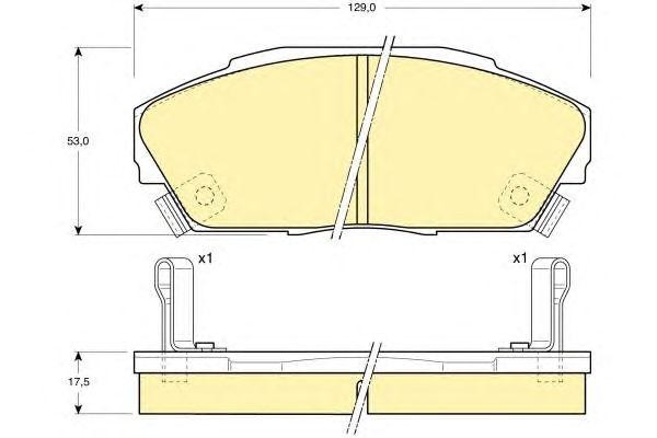 Комплект тормозных колодок, диско 6130349 GIRLING
