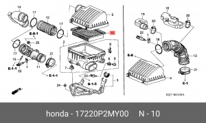 Воздушный фильтр 17220-P2M-Y00 HONDA