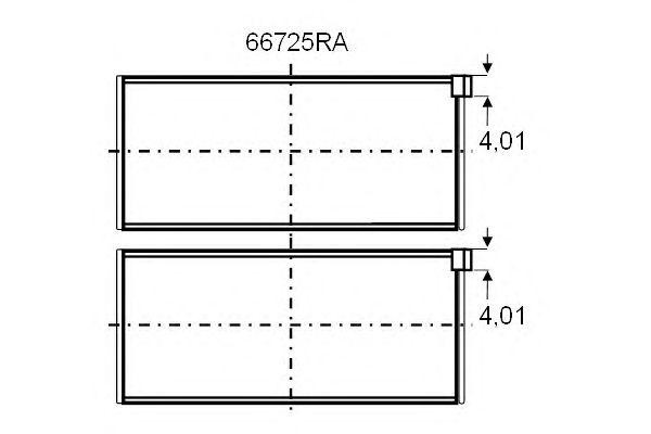 Подшипник 66725RA GLYCO