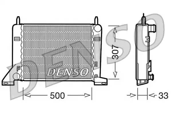 Радиатор, охлаждение двигател DRM10022 DENSO