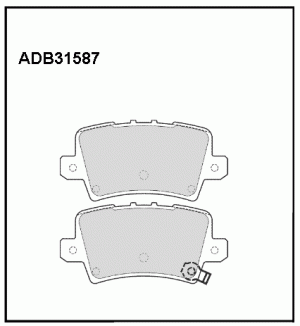 Колодки тормозные дисковые ADB31587 ALLIED NIPPON