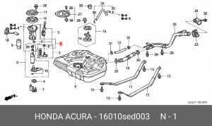 Топливный фильтр 16010SED003 HONDA