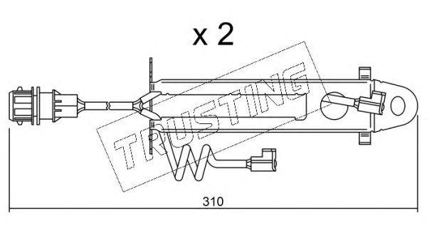 Сигнализатор, износ тормозных колодок SU178K TRUSTING