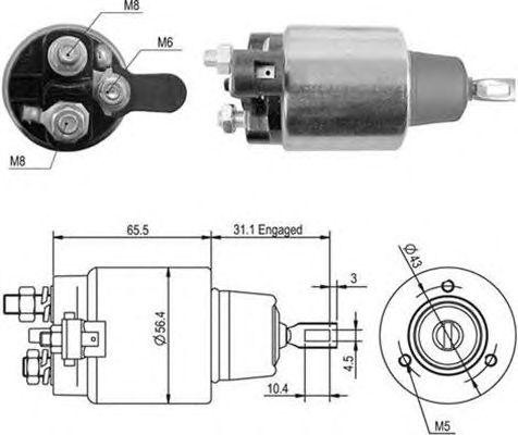 Тяговое реле, стартер 940113050364 MAGNETI MARELLI
