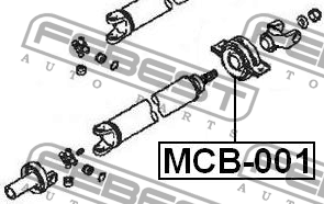 Опора карданного вала MCB-001 FEBEST