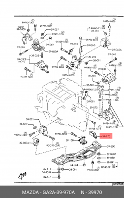 Подушка двигателя GA2A-39-970A MAZDA