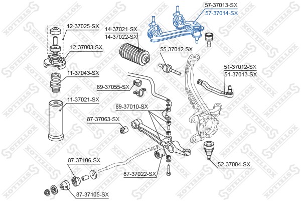 Рычаг подвески 57-37014-SX STELLOX