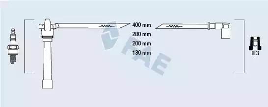 Ккомплект проводов зажигания 85647 FAE