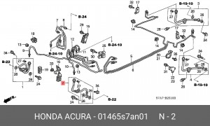 Тормозной шланг 01465S7AN01 HONDA