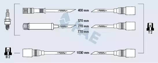 Ккомплект проводов зажигания 85980 FAE