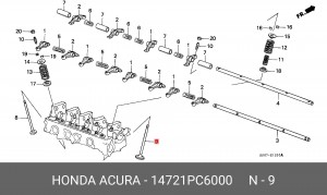 Выпускной клапан 14721PC6000 HONDA
