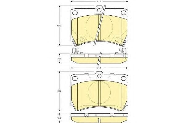 Комплект тормозных колодок, диско 6132069 GIRLING