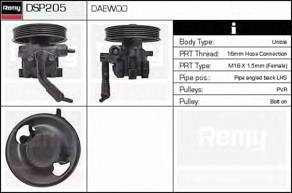 Гидравлический насос, рулевое управление DSP205 DELCO REMY