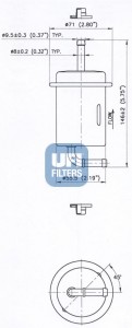 Топливный фильтр 31.641.00 UFI