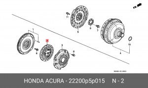 Диск сцепления 22200P5P015 HONDA