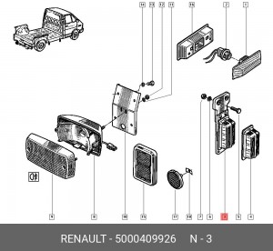 Габаритный фонарь 5000409926 RENAULT
