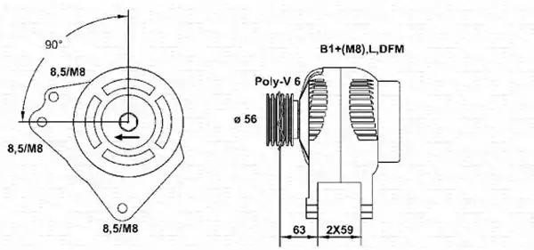 Генератор 943355062010 MAGNETI MARELLI