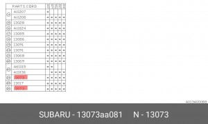 Паразитный / Ведущий ролик, зубчатый ремень 13073-AA081 SUBARU