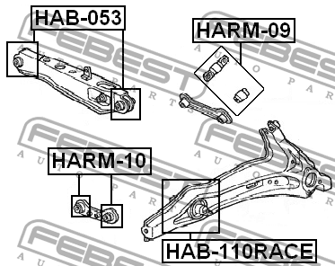 Сайлентблок HAB-110RACE FEBEST