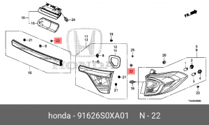 Деталь 91626S0XA01 HONDA