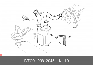 Шланг, система подачи воздуха 93812045 IVECO