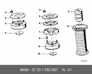 Гайка 31 33 1 092 887 BMW