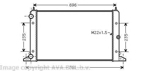 Радиатор охлаждения ДВС VWA2247 AVA