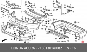 Буфер 71501S01A00ZD HONDA