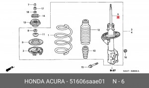 Амортизатор подвески 51606-SAA-E01 HONDA